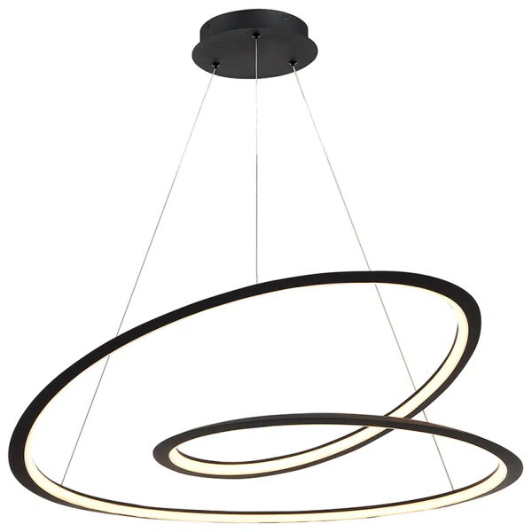 PENDENTE INFINI PRETO (D)79CM 1X61W 3000K 1800LM LED