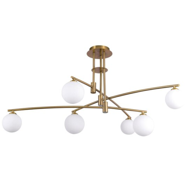 PLAFON DE SOBREPOR CALDER DOURADO E BRANCO (C)116CM (A)52CM 6XG9 42W - DW004