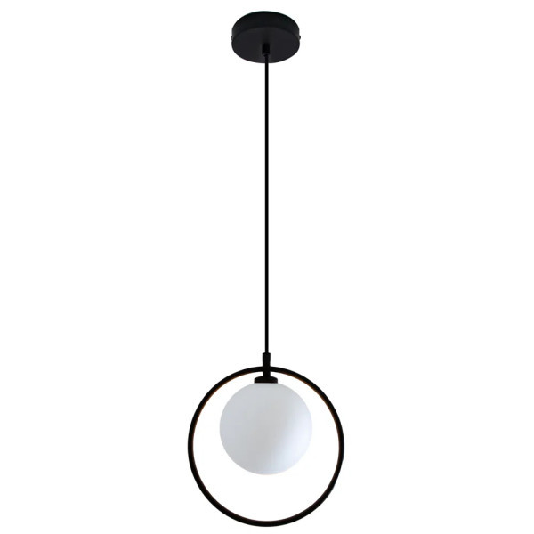 PENDENTE SFERA PRETO (D)26CM (A)3CM 5X5W G9