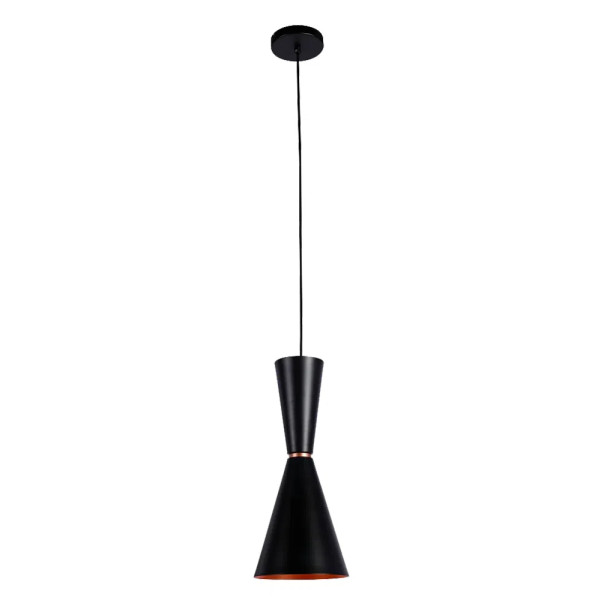 PENDENTE SET PRETO E COBRE (D)18CM (A)41,5CM 1X40W E27