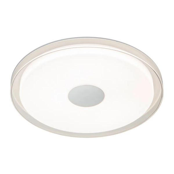 PLAFON DE SOBREPOR DOMO PRATA (D)50CM (A)6CM 1X36W 3000K 2520LM LED