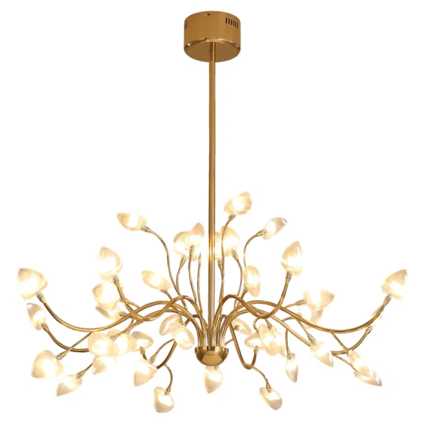 PENDENTE TSUKI BRONZE E TRANSPARENTE (D)97CM (A)48CM 40X1.5W 3000K 6000LM - BB009L