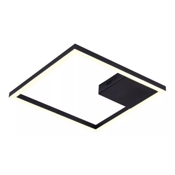 PLAFON DE SOBREPOR TEC PRETO (C)40CM (L)40CM (A)4CM 1X30W 3000K 1790LM - GD014B