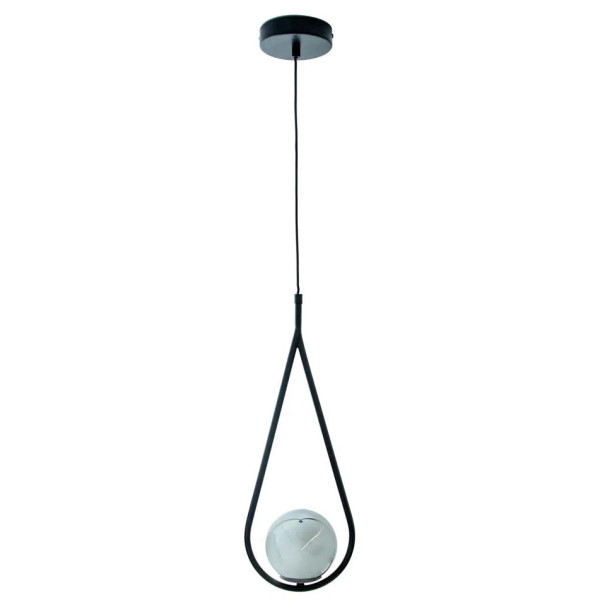 PENDENTE PINGO PRETO E FUME (D)18CM (A)30CM 1XG9 25W - TR001B