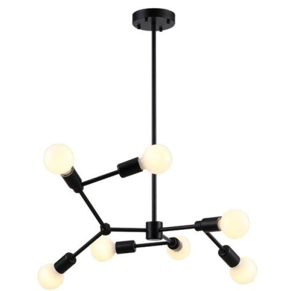 PENDENTE LEBLON PRETO (D)75CM (A)123CM 7XE27 280W - RM002B