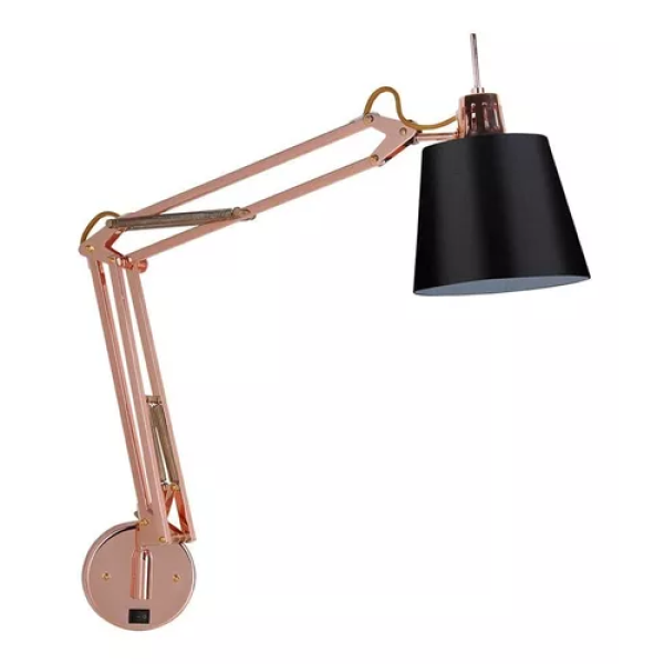 ARANDELA SCOPE COBRE E PRETO (D)15CM (A)67CM 1XE27 40W - HU5001A