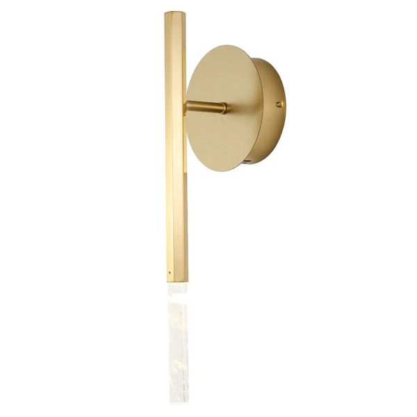 ARANDELA PETRA DOURADO E TRANSPARENTE (C)11CM (L)12CM (A)42CM 1X3W 3000K 150LM - OC004S