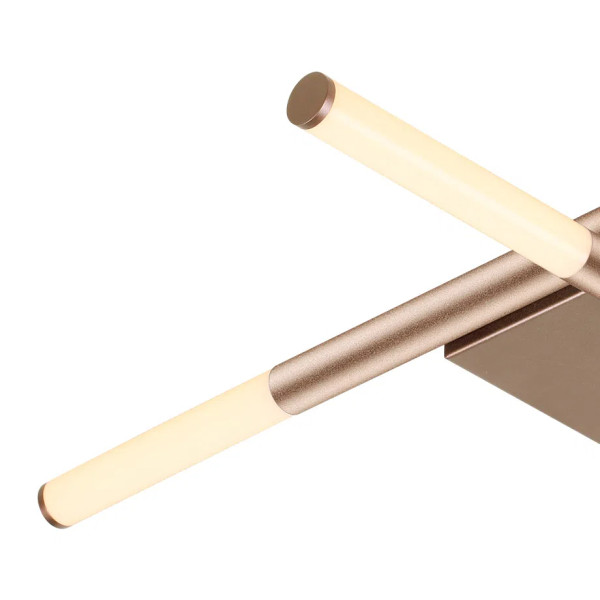 PLAFON DE SOBREPOR PALITO DOURADO (C)70CM (L)70CM (A)7CM 4X6W 2700K 1200LM - CD016