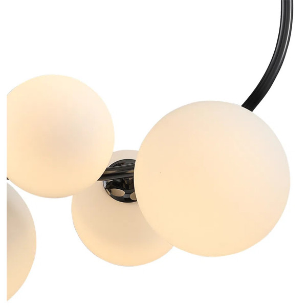 PLAFON DE SOBREPOR NERO CROMO NEGRO E BRANCO (C)49CM (L)33CM (A)53CM 5XG9 50W - MM001