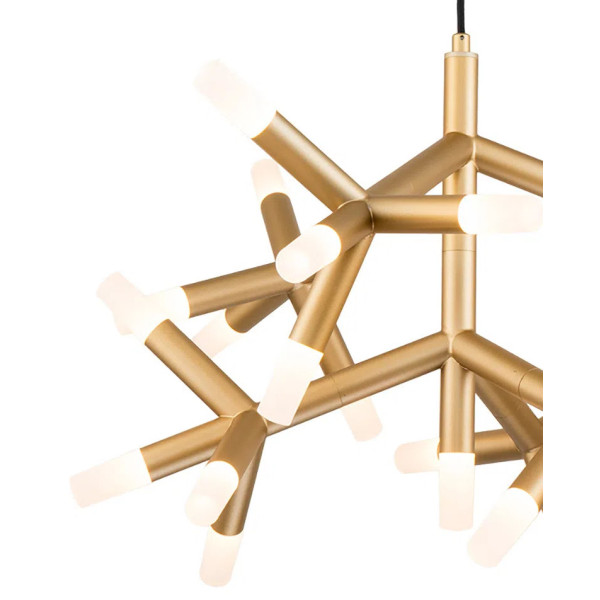 PENDENTE MANACA DOURADO E BRANCO (D)72CM 25X3W 3000K 4500LM - BD003S