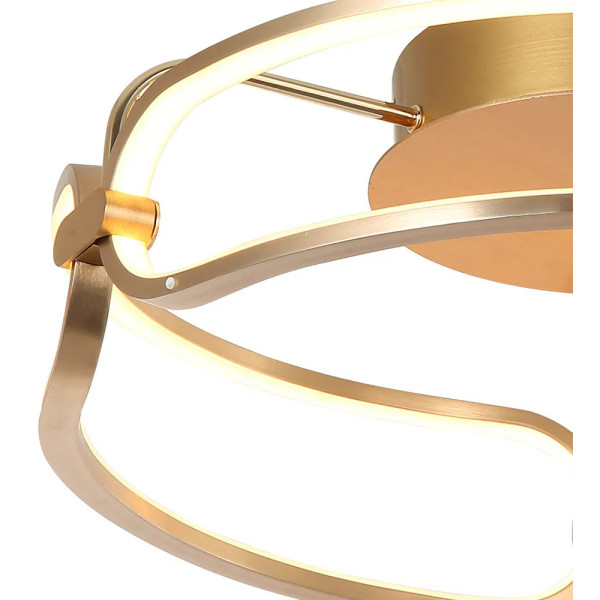 PLAFON DE SOBREPOR LUMINA DOURADO (D)47CM (A)17CM 1X35W 3000K 1750LM - BB016SG