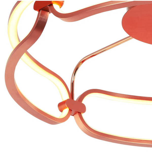 PLAFON DE SOBREPOR LÚMINA ROSE GOLD (D)60CM (A)17CM 1X45W 3000K 2250LM - BB016LE