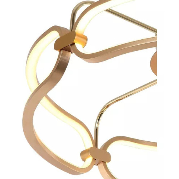 PLAFON DE SOBREPOR LUMINA DOURADO (D)60CM (A)17CM 1X45W 3000K 2250LM - BB016LG