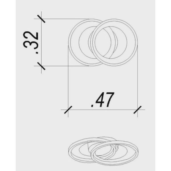 PLAFON DE SOBREPOR LOOP PRETO E BRANCO (C)32CM (L)47CM (A)9CM 1X40W 3000K 1100LM - HM007WB