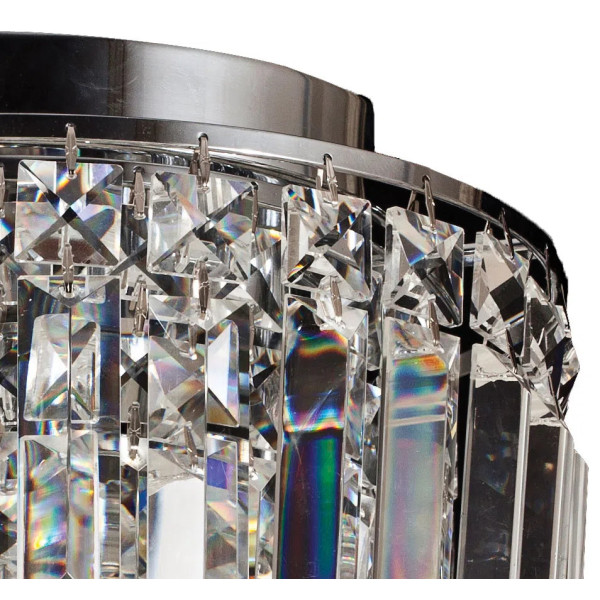 PLAFON DE SOBREPOR KRI CROMADO E TRANSPARENTE (D)27CM (A)19.5CM 4XG9 160W - HU1100