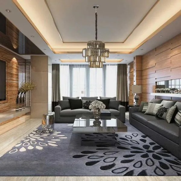 PENDENTE HERA CROMADO E CONHAQUE (D)48CM (A)49CM 10XE14 400W - AQ030C