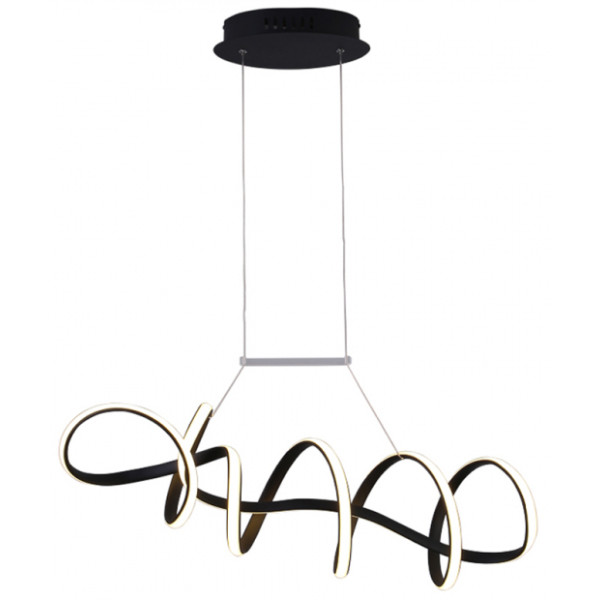 PENDENTE ZIG PRETO (C)84CM (L)22CM (A)21CM 1X35W 3000K 1800LM - TP003B