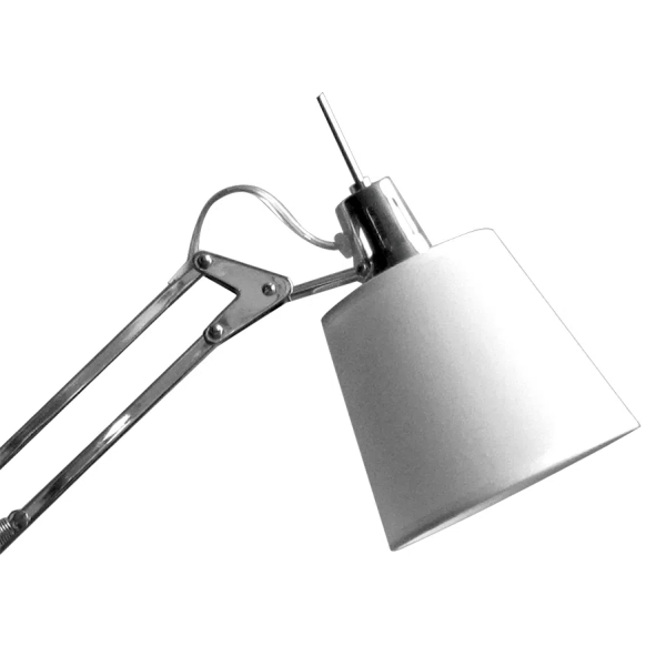 ABAJUR SCOPE CROMADO E BRANCO (D)15CM (A)72CM 1XE27 40W - HU3002C