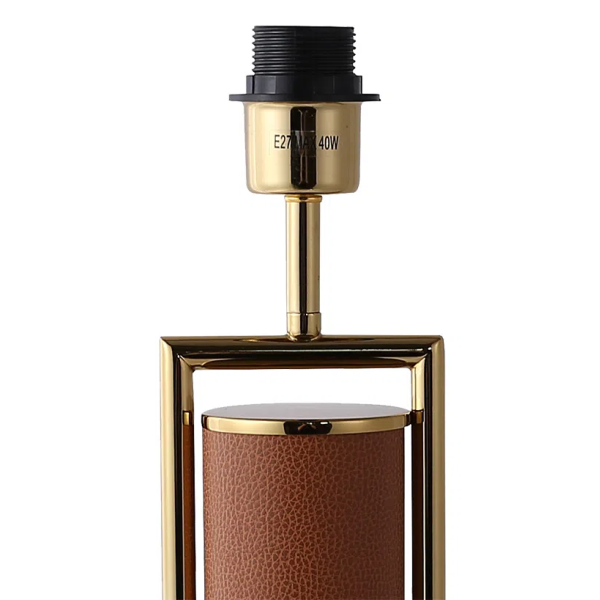 BASE PARA ABAJUR VENETO DOURADO E MARROM (D)20CM (A)60.5CM 1XE27 40W - MI010