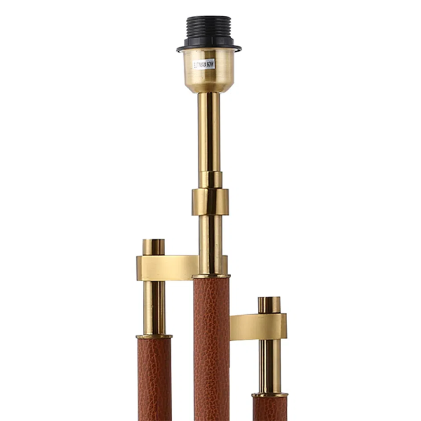 BASE PARA ABAJUR VENETO DOURADO E MARROM (D)17CM (A)58.5CM 1XE27 40W - MI009