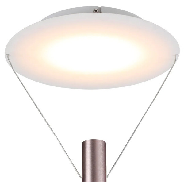 PLAFON DE SOBREPOR TINO DOURADO E BRANCO (D)30CM (A)60CM 1X12W 2700K 600LM - CD007