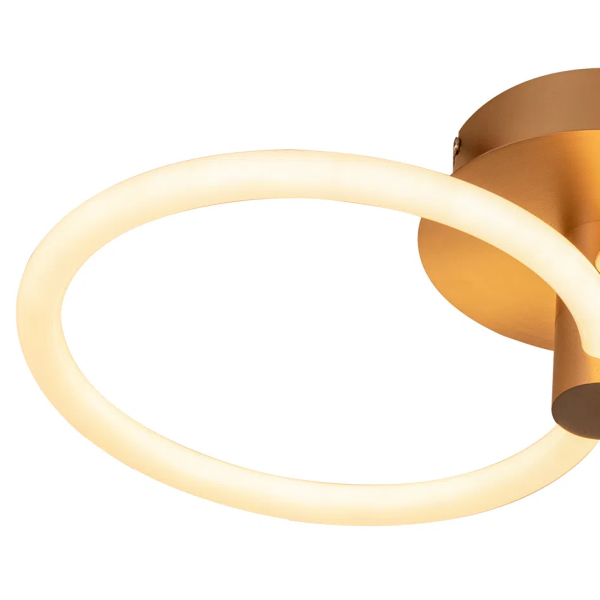 PLAFON CIRCOLO FRENCH GOLD E BRANCO (C)69CM (L)39CM (A)15CM 1X32,4W 3000K 1 - BB021