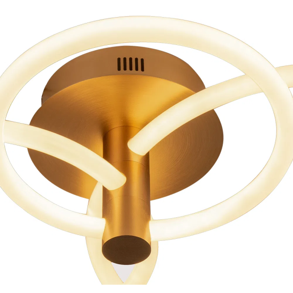 PLAFON CIRCOLO FRENCH GOLD E BRANCO (C)86CM (L)49CM (A)20CM 1X54W 3000K 270 - BB020