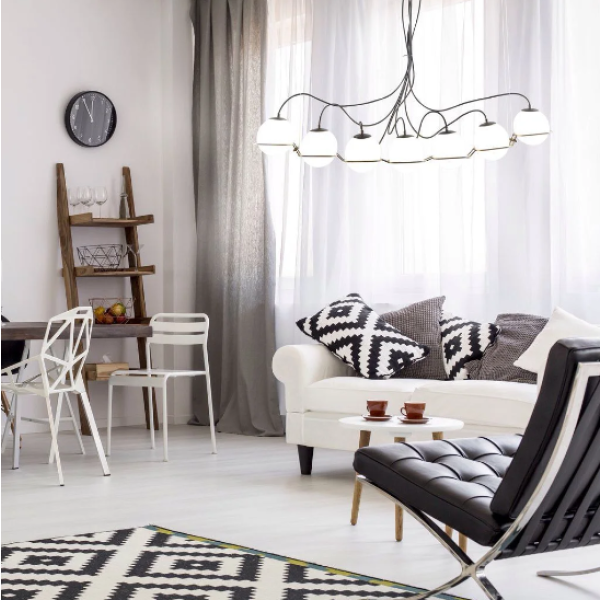 PENDENTE CARLOTA PRETO E BRANCO (C)14CM (L)113CM (A)21.5CM 7XG9 70W - YD011