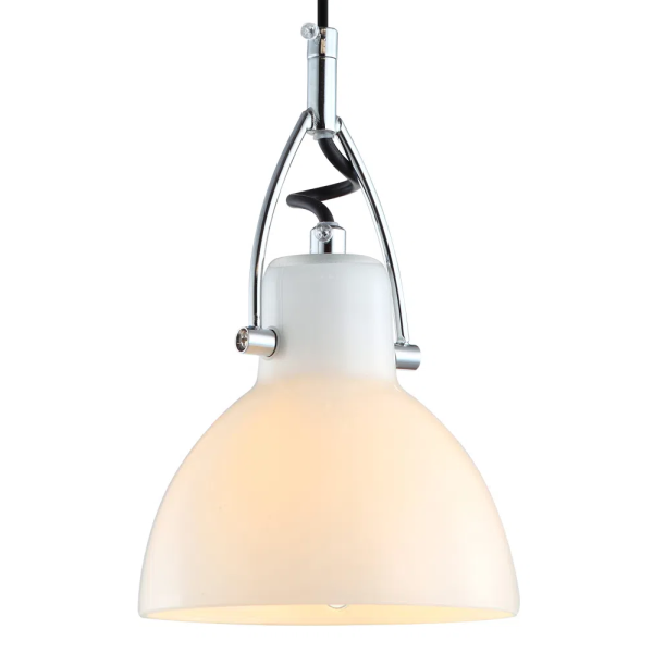 PENDENTE BAR D 14CM X 22CM 1XG9 127V / 220V BRANCO E CROMADO - OP057C