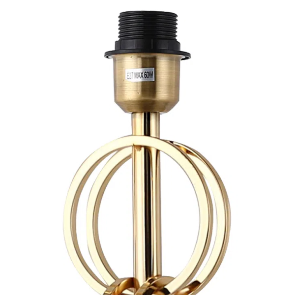 BASE PARA ABAJUR VENETO DOURADO E MARROM (D)18CM (A)57.5CM 1XE27 40W - MI005