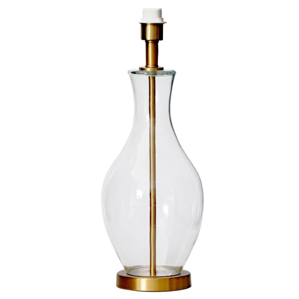 BASE PARA ABAJUR VENETO DOURADO E TRANSPARENTE (D)20CM (A)54.7CM 1XE27 40W - WR002