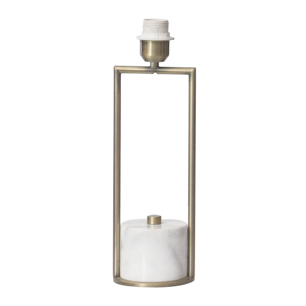 BASE PARA ABAJUR VENETO BRONZE E BRANCO (D)12.5CM (A)39.6CM 1XE27 40W - WR001