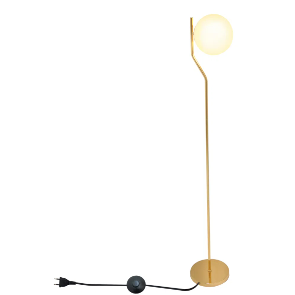 COLUNA VIVA DOURADO E BRANCO (D)25CM (A)160CM 1XE27 BOLINHA 5W - SQ008