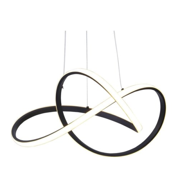 PENDENTE FLUIRE PRETO (C)58CM (L)55CM (A)24CM 1X30W 3000K 1500LM - SB001B