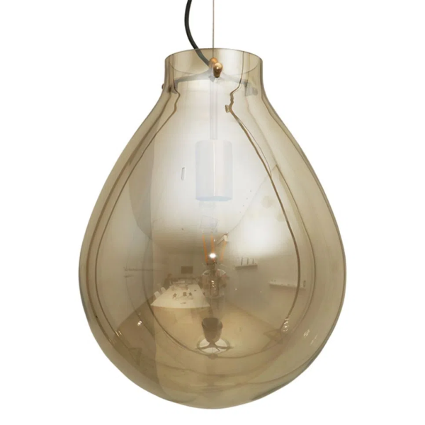 PENDENTE CAJU BRONZE E CONHAQUE (D)40CM (A)52CM 1XE27 40W - RZ001L