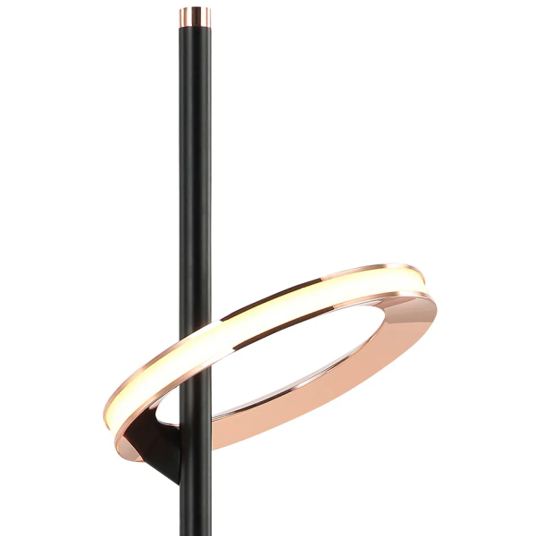 ABAJUR GINGA ROSE GOLD E PRETO (D)20CM (A)60CM 4,3W + 6,1W 3000K 520LM - BB013