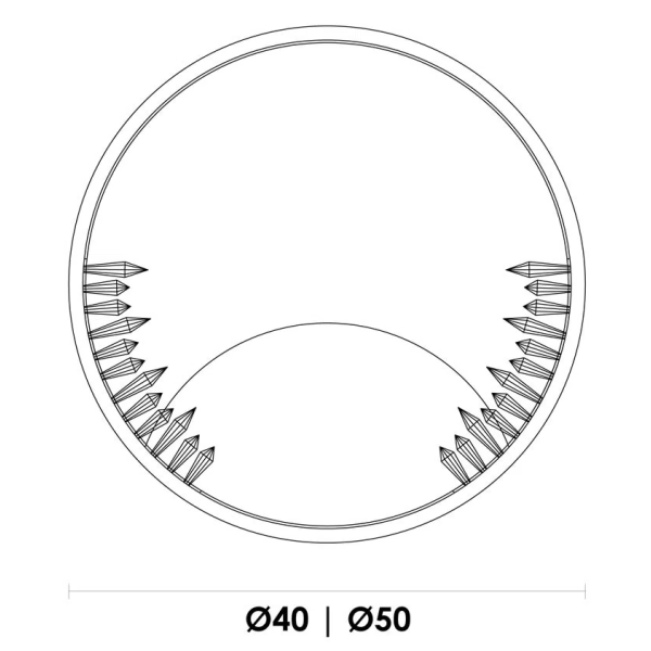PLAFON DE SOBREPOR MILLENIUM DOURADO E TRANSPARENTE (D)50CM (A)7CM 1X31W 3000K
