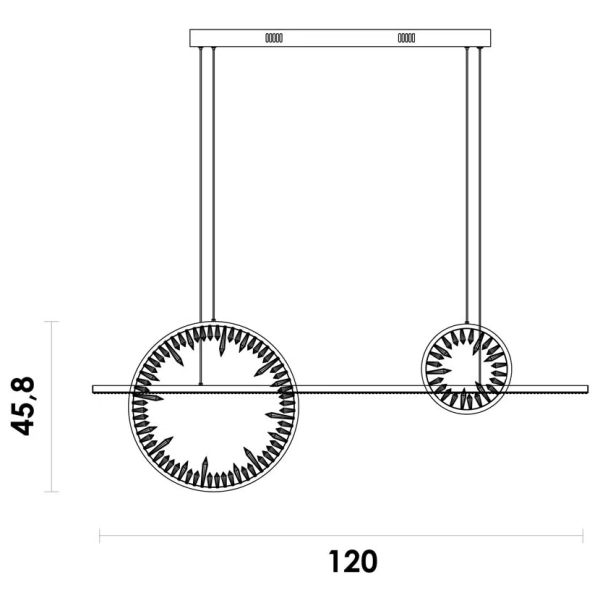 PENDENTE MILENIUM DOURADO (C)12CM (L)12CM (A)4CM 1X54W 3000K 3225LM LED