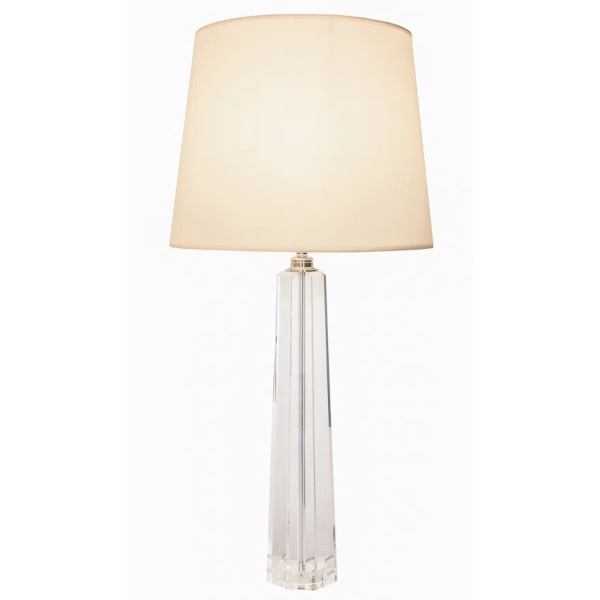 BASE PARA ABAJUR CLASSIC CROMADO E TRANSPARENTE (D)12CM (A)61CM 1XE27 40W - XL1152