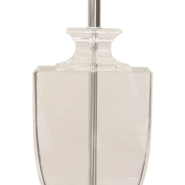 BASE PARA ABAJUR CLASSIC CROMADO E TRANSPARENTE (C)16CM (L)11CM (A)45CM 1XE27 40W - XL1121