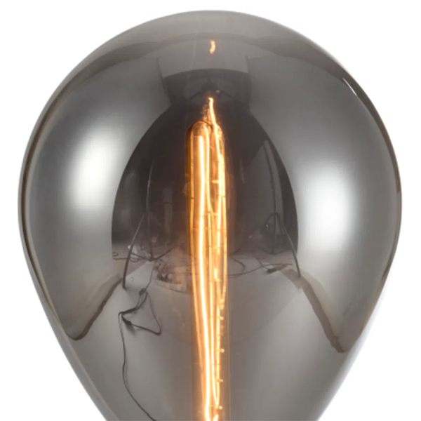 ABAJUR CAJU PRETO E CROMADO (D)30CM (A)58CM 1XE27 40W - RZ003