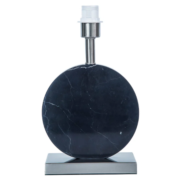 BASE PARA ABAJUR BIAGIO NIQUELADO E PRETO (D)22CM (L)12CM (A)37CM 1XE27 40W - GL016BN