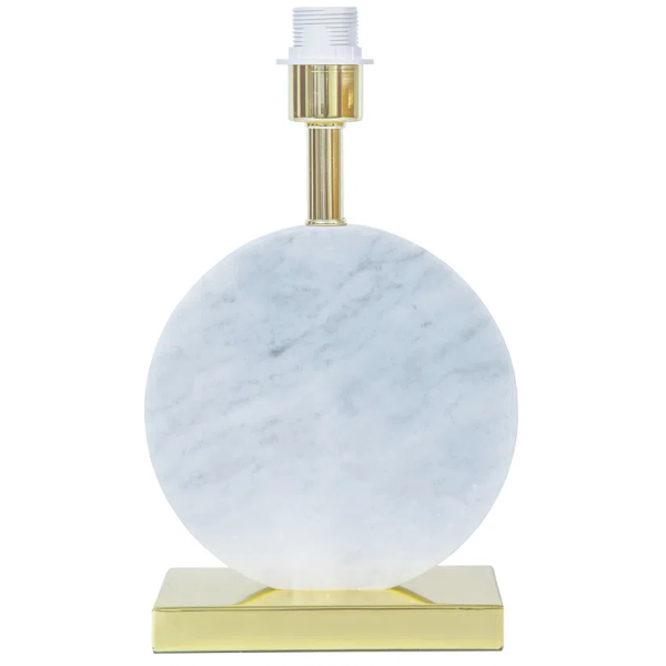 BASE PARA ABAJUR BIAGIO DOURADO E BRANCO (D)22CM (L)12CM (A)37CM 1XE27 40W - GL016WG