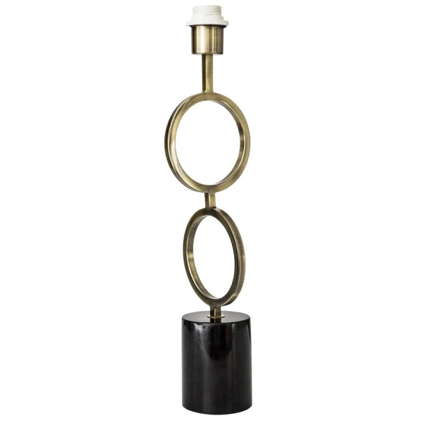 BASE PARA ABAJUR TARSILA DOURADO E PRETO (C)14CM (L)14CM (A)55.5CM 1XE27 40W - GL008