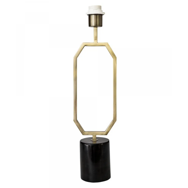 BASE PARA ABAJUR ANITA DOURADO E PRETO (D)14CM (A)55CM 1XE27 40W - GL009