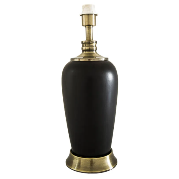 BASE PARA ABAJUR PIANO BRONZE E PRETO (D)17CM (A)50CM 1XE27 40W - GL012B