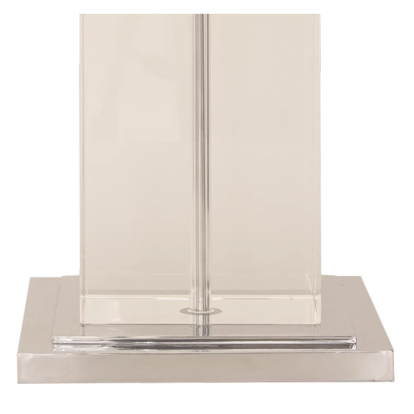 BASE PARA ABAJUR CLASSIC CROMADO E TRANSPARENTE (C)22.8CM (L)15.2CM (A)42.8CM 1XE27 40W - XL1115