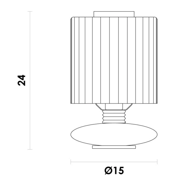 ABAJUR TULE ROSE GOLD E TRANSPARENTE (D)15CM (A)24CM 1X4W E14