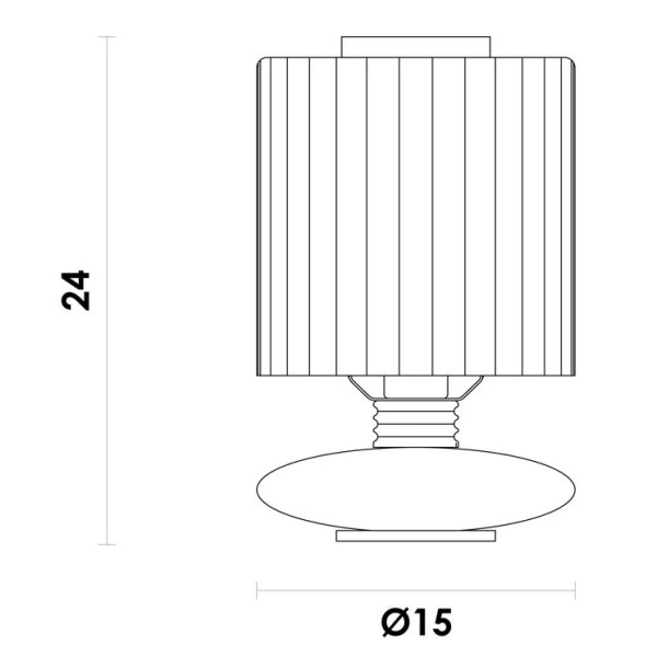 ABAJUR TULE PRETO E FUME (D)15CM (A)24CM 1X4W E14