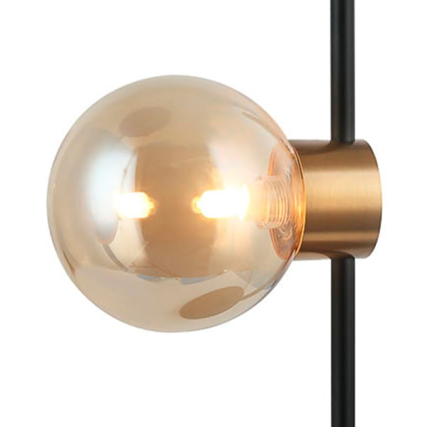 ABAJUR TUTU PRETO E DOURADO E CHAMPAGNE (C)21CM (L)14CM (A)32.5CM 1X25W G9